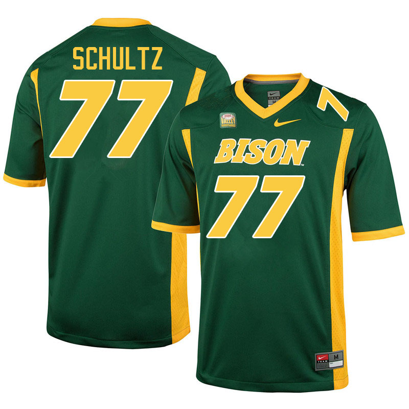 North Dakota State Bison #77 Austin Schultz College Football Jerseys Stitched-Green